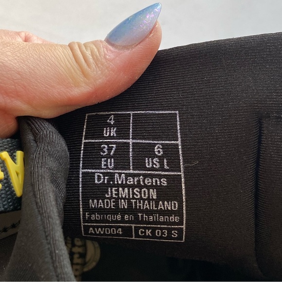 NWOB Rare Dr. Martens Black Jemison Wingtip Zip Up Wedge Combat Boots Size 6 - Picture 15 of 16